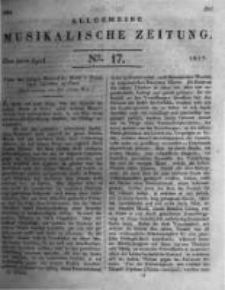 Allgemeine Musikalische Zeitung. 1817 no.17