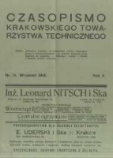 Czasopismo Krakowskiego Towarzystwa Technicznego. 1918 R.2 nr9