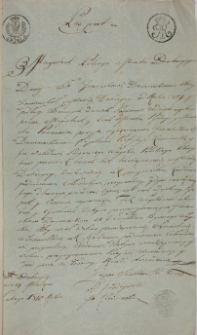 Paszport dla Franciszka Domańskiego 19.02.1810