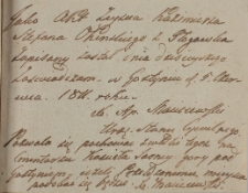 Pozwolenie na pogrzeb Kazimierza Stefana Okińskiego 05.06.1811