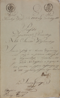 Pozwolenie na pogrzeb Kazimierza Krzyżanowskiego 22.02.1812