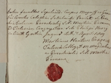 Pozwolenie na pochówek Celestyna Sokolnickiego 04.04.1819