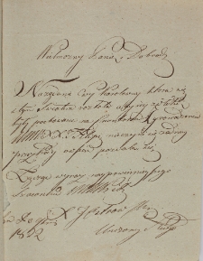 Pozwolenie na poch&oacute;wek na cmentarzu klasztornym 3 9bris 1822