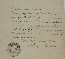 Pismo z 31.03.1830