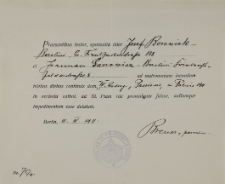 Ogłoszenie ślubne 10.04.1911