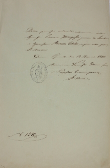 Ogłoszenie ślubne 13.11.1843