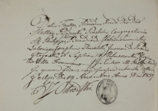 Pozwolenie na zawarcie związku małżeńskiego na Świętej Górze 19.11.1859
