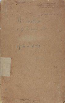 Kronika Kongregacji w Biechowie 1718-1800