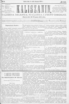 Kaliszanin: gazeta miasta Kalisza i jego okolic 1878.08.30 Nr68