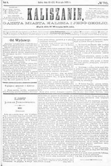 Kaliszanin: gazeta miasta Kalisza i jego okolic 1878.09.27 Nr76