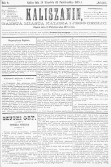 Kaliszanin: gazeta miasta Kalisza i jego okolic 1878.10.11 Nr80