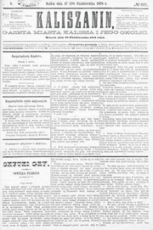 Kaliszanin: gazeta miasta Kalisza i jego okolic 1878.10.29 Nr85