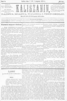Kaliszanin: gazeta miasta Kalisza i jego okolic 1878.11.19 Nr91