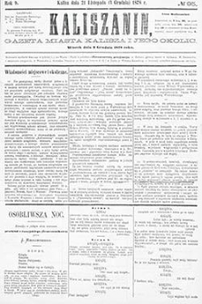 Kaliszanin: gazeta miasta Kalisza i jego okolic 1878.12.03 Nr95