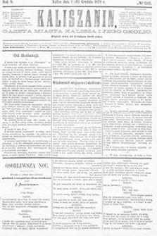 Kaliszanin: gazeta miasta Kalisza i jego okolic 1878.12.13 Nr98