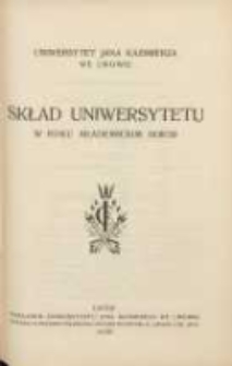Skład Uniwersytetu w roku akademickim 1938/1939. Uniwersytet Jana Kazimierza we Lwowie