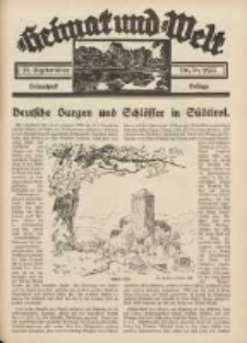 Heimat und Welt: Heimatpost: Beilage 1935.09.21 Nr38