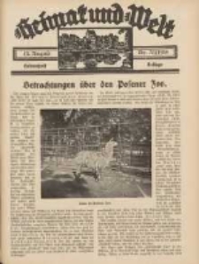 Heimat und Welt: Heimatpost: Beilage 1938.08.13 Nr33