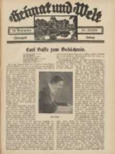 Heimat und Welt: Heimatpost: Beilage 1938.12.10 Nr50