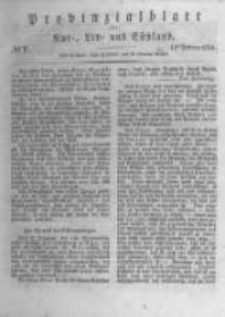 Provinzialblatt f&uuml;r Kur-, Liv- und Esthland. 1834.02.15 No7
