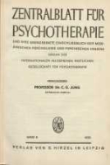 Zentralblatt f&uuml;r Psychotherapie: und ihre Grenzgebiete einschliesslich der medizinischen Psychologie und psychischen Hygiene: Organ der Allgemeinen &Auml;rztlichen G eesellschaft f&uuml;r Psychotherapie 1935 Bd.8