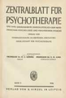 Zentralblatt f&uuml;r Psychotherapie: und ihre Grenzgebiete einschliesslich der medizinischen Psychologie und psychischen Hygiene: Organ der Allgemeinen &Auml;rztlichen G eesellschaft f&uuml;r Psychotherapie 1936 Bd.9