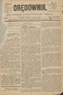 Orędownik: pismo poświęcone sprawom politycznym i sp&oacute;łecznym 1888.01.05 R.18 Nr4