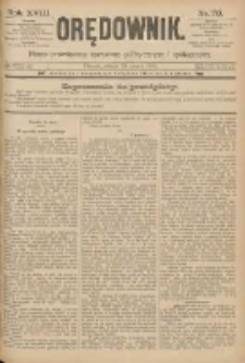 Orędownik: pismo poświęcone sprawom politycznym i sp&oacute;łecznym 1888.03.24 R.18 Nr70