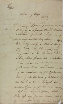 Kopia listu w sprawie Handlu Molinarych z Wrocławia 25 7bris 1820