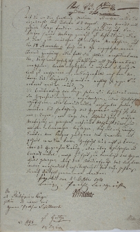 List do przełożonego Kongregacji św. Filipa Neri 02.10.1820