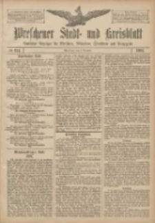 Wreschener Stadt und Kreisblatt: amtlicher Anzeiger f&uuml;r Wreschen, Miloslaw, Strzalkowo und Umgegend 1907.11.09 Nr134