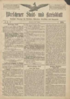 Wreschener Stadt und Kreisblatt: amtlicher Anzeiger f&uuml;r Wreschen, Miloslaw, Strzalkowo und Umgegend 1908.01.07 Nr3