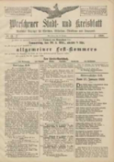 Wreschener Stadt und Kreisblatt: amtlicher Anzeiger f&uuml;r Wreschen, Miloslaw, Strzalkowo und Umgegend 1908.01.28 Nr12