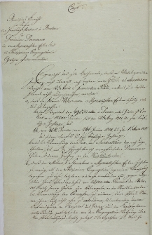 Dokument Molinarego dotyczący sporu o dobra Drzenczewa 25.11.1822