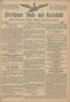 Wreschener Stadt und Kreisblatt: amtlicher Anzeiger f&uuml;r Wreschen, Miloslaw, Strzalkowo und Umgegend 1907.11.19 Nr138