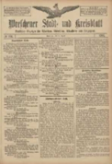 Wreschener Stadt und Kreisblatt: amtlicher Anzeiger f&uuml;r Wreschen, Miloslaw, Strzalkowo und Umgegend 1907.08.31 Nr104