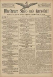 Wreschener Stadt und Kreisblatt: amtlicher Anzeiger für Wreschen, Miloslaw, Strzalkowo und Umgegend 1907.08.31 Nr104