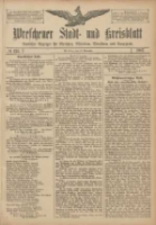 Wreschener Stadt und Kreisblatt: amtlicher Anzeiger f&uuml;r Wreschen, Miloslaw, Strzalkowo und Umgegend 1907.11.12 Nr135