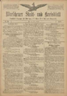 Wreschener Stadt und Kreisblatt: amtlicher Anzeiger f&uuml;r Wreschen, Miloslaw, Strzalkowo und Umgegend 1908.08.04 Nr91