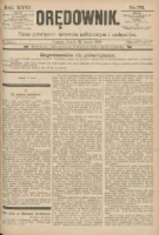 Orędownik: pismo poświęcone sprawom politycznym i sp&oacute;łecznym 1888.03.27 R.18 Nr72
