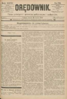 Orędownik: pismo poświęcone sprawom politycznym i spółecznym 1888.03.27 R.18 Nr72