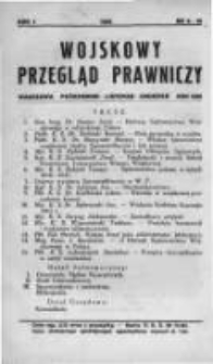 Wojskowy Przegląd Prawniczy: miesięcznik wydawany przez Departament Sprawiedliwości M. S. Wojsk. oraz Sekcję Prawniczą Towarzystwa Wiedzy Wojskowej. 1928 R.1 nr8-10
