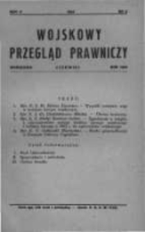 Wojskowy Przegląd Prawniczy: miesięcznik wydawany przez Departament Sprawiedliwości M. S. Wojsk. oraz Sekcję Prawniczą Towarzystwa Wiedzy Wojskowej. 1929 R.2 nr6