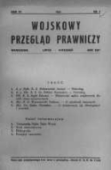 Wojskowy Przegląd Prawniczy: kwartalnik wydawany przez Departament Sprawiedliwości M. S. Wojsk. oraz Sekcję Prawniczą Towarzystwa Wiedzy Wojskowej. 1931 R.4 nr3