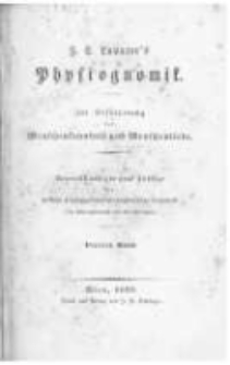 J. C. Lavater's Physiognomik: zur Beförderung der Menschenkenntniß und Menschenliebe. Bd.4