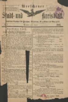 Wreschener Stadt und Kreisblatt: amtlicher Anzeiger f&uuml;r Wreschen, Miloslaw, Strzalkowo und Umgegend 1897.01.06 Nr1