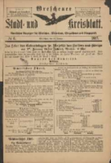 Wreschener Stadt und Kreisblatt: amtlicher Anzeiger f&uuml;r Wreschen, Miloslaw, Strzalkowo und Umgegend 1897.01.23 Nr6