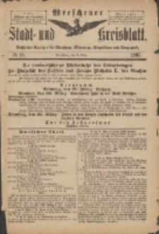 Wreschener Stadt und Kreisblatt: amtlicher Anzeiger f&uuml;r Wreschen, Miloslaw, Strzalkowo und Umgegend 1897.03.10 Nr19
