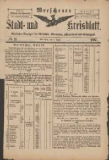 Wreschener Stadt und Kreisblatt: amtlicher Anzeiger f&uuml;r Wreschen, Miloslaw, Strzalkowo und Umgegend 1897.04.07 Nr27