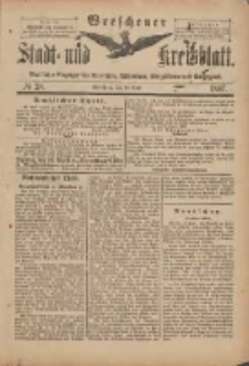 Wreschener Stadt und Kreisblatt: amtlicher Anzeiger f&uuml;r Wreschen, Miloslaw, Strzalkowo und Umgegend 1897.04.10 Nr28